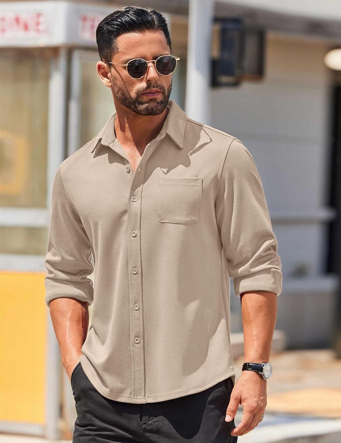 Chemise de luxe  manches longues pour homme